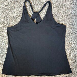 Athleta Essence Cross Back Tank - BLACK - XL TALL
